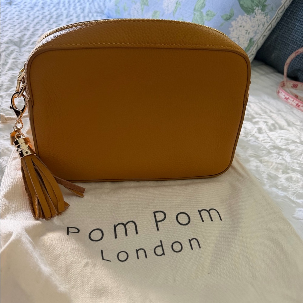 Pom Pom London Mustard Crossbody Bag